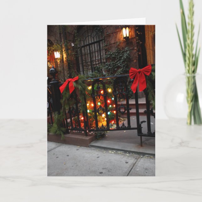 Cartão De Festividades Cidade Yule (Frente)