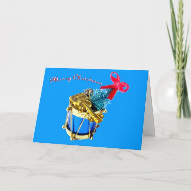 Cartão De Festividades Cilindro do Feliz Natal (Frente)