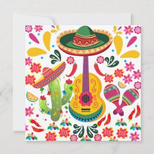 Cartão De Festividades Cinco De Mayo Guitar