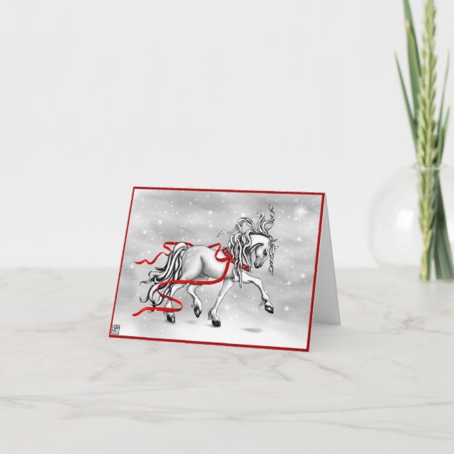 Cartão De Festividades Cintos de Neve de Natal (Frente)