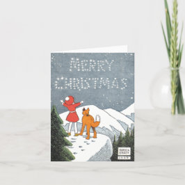 Cartão De Festividades Cinza Harold Clássico/Cartão de Natal Annie