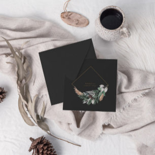 Cartão De Festividades Cinza Moderna Frota Geométrica de Natal