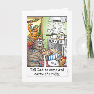 Cartão De Festividades Cinzele o pisco de peito vermelho!