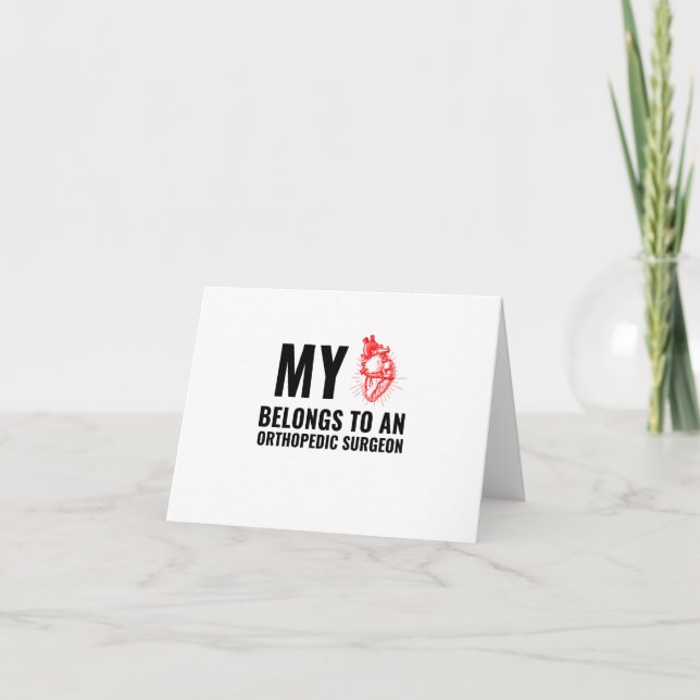 Cartão De Festividades Cirurgião ortopédico de coração engraçado (Frente)