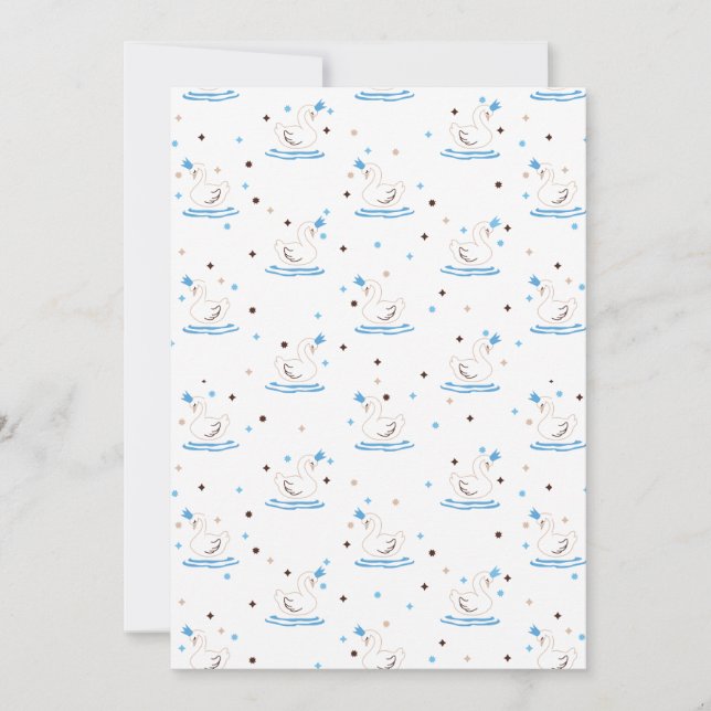 Cartão De Festividades Cisne Encantado lago Swan Fairy Tale Crowan Swan (Frente)