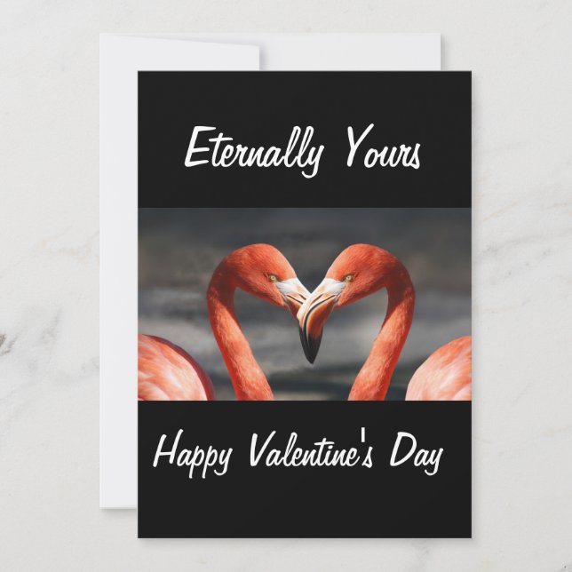 CARTÃO DE FESTIVIDADES CISNES ROSA ETERNAMENTE SEU FELIZ DIA DOS NAMORADO (Frente)