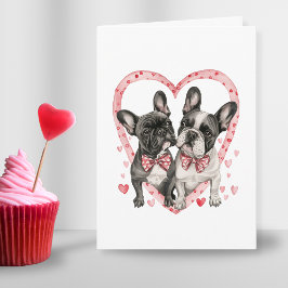 Cartão De Festividades Citação de Dia de os namorados do Bulldog Francês