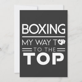 Cartão De Festividades Citação de Motivação de Boxe Tipografia Minimalist