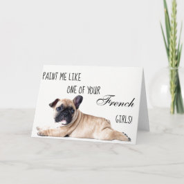 Cartão De Festividades Citação do Bulldog Francês | Placa de namorados