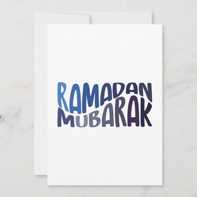 Cartão De Festividades Citação islâmica Ramadan Mubarak (Frente)