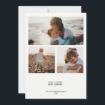 Cartão De Festividades Citação Minimalista Moderna | Colagem de Fotos de<br><div class="desc">Essas saudações modernas de estação brilham através de seus belos sentimentos e ditos - e seu amplo espaço em branco. O incrível cartão de Natal simples captura três momentos preciosos em uma colagem de fotos enquanto a tipografia minimalista lê "Em todas as coisas dê graças" acima do nome da sua...</div>