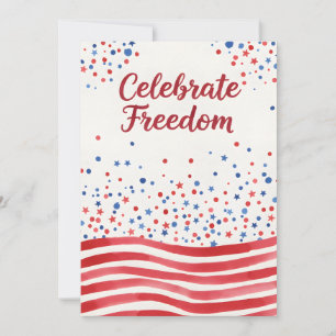 Cartão De Festividades Citação Patriótica Celebre Liberdade Independência