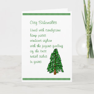 Cartão De Festividades City Sidewalks