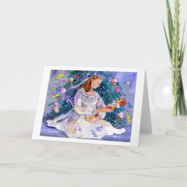 Cartão De Festividades Clara e o Nutcracker (Frente)