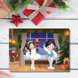 Cartão De Festividades Clara e o Quebra-Nozes Casa Stahlbaum Ballet