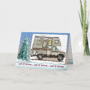 Cartão De Festividades Class C Camper RV Holiday Cards