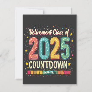 Cartão De Festividades Classe de aposentadoria de 2025 na graduação do pr
