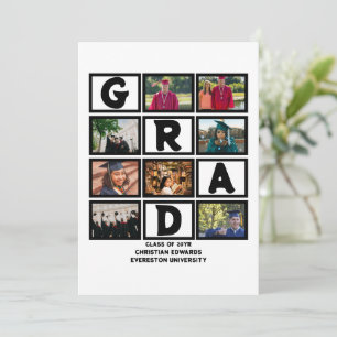 Cartão De Festividades Classe Personalizada De Graduação Da Colagem De Fo