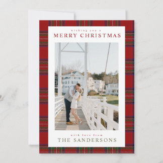 Cartão De Festividades Classic Cozy Tartan Holiday Card