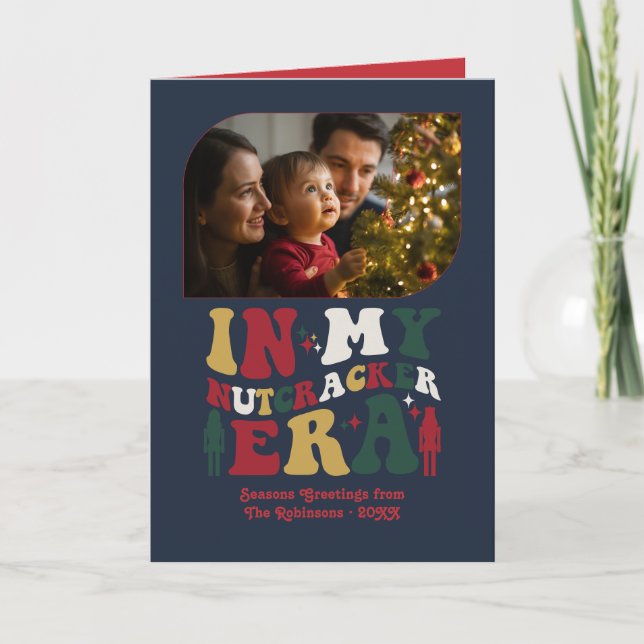 Cartão De Festividades Classic Retro Fun Retro Christmas Photos (Frente)