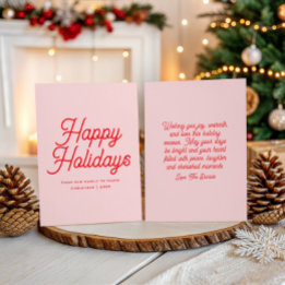 Cartão De Festividades Classic Script Whimsical Elegant Happy Holidays