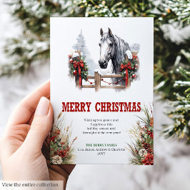 Cartão De Festividades Classic Western Christmas greeting card design
