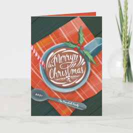 Cartão De Festividades Clássico Cacau Merry Christmas Mug Non-Photo