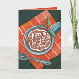 Cartão De Festividades Clássico Cacau Merry Christmas Mug Non-Photo