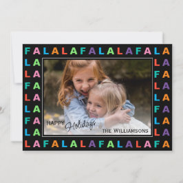 Cartão De Festividades Clássico Divertido FA LA LA Foliday