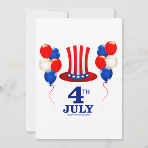Cartão De Festividades Clássico do dia 4 de julho da Independência do Sli