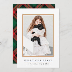 Cartão De Festividades Clássico Feliz Natal Vermelho Impressão Feriado de