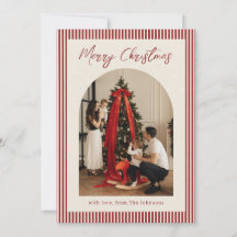 Clássico Natal Foto da Família Faixa Verde