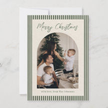 Clássico Natal Foto de Família Faixa Verde