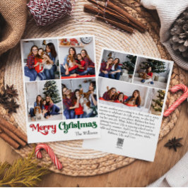 Cartão De Festividades Clássico Simples Feliz Natal Vertical 7 Foto