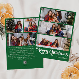 Cartão De Festividades Clássico Verde Feliz Natal Vertical 6 Foto