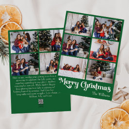 Cartão De Festividades Clássico Verde Feliz Natal Vertical Dez Foto