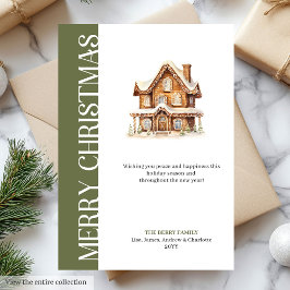 Cartão De Festividades Classy Neutral Tones Christmas Greeting Template