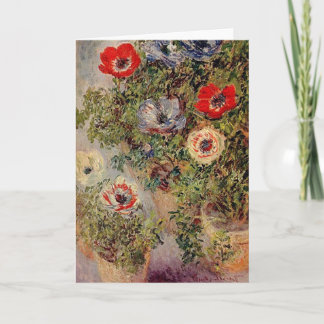 Cartão De Festividades Claude Monet - Estilhaça com Anemônias