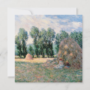 Cartão De Festividades Claude Monet - Haystacks