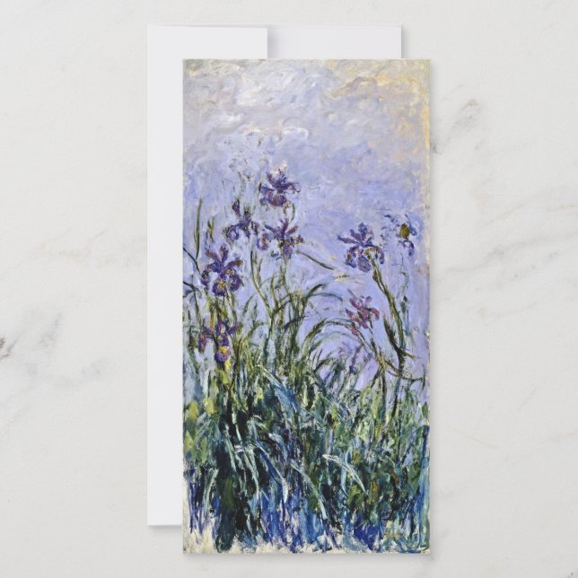 Cartão De Festividades Claude Monet - Iris Mauves (Frente)