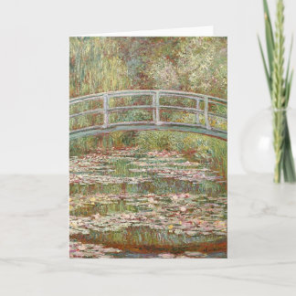 Cartão De Festividades Claude Monet - ponte sobre uma lagoa de lírios de