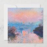 Cartão De Festividades Claude Monet - Sunset On The Seine<br><div class="desc">Claude Monet - Sunset No Sena Em Lavacourt Efeito De Inverno De 1880</div>