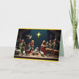 Cartão De Festividades Claymation Christmas Creche
