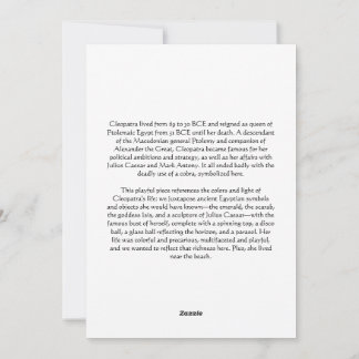 Cartão De Festividades Cleópatra