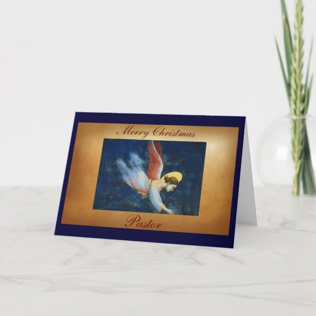 Cartão De Festividades Clergy Card Merry Christmas Pastor (Frente)