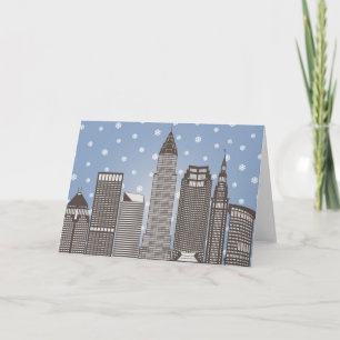 Cartão De Festividades Cleveland Snowflakes