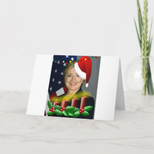 Cartão De Festividades clinton hillary do natal