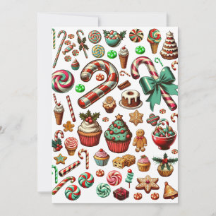 Cartão De Festividades Clipart de doces e guloseimas de Natal