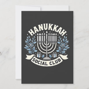 Cartão De Festividades Clube Social de Hanukkah Engraçado Hanukkah Judaic