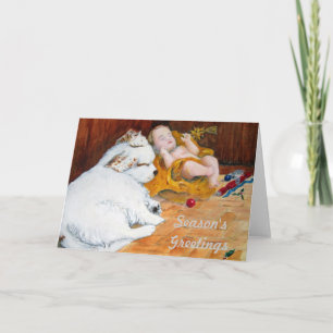 Cartão De Festividades Clumber Spaniel Christmas Card